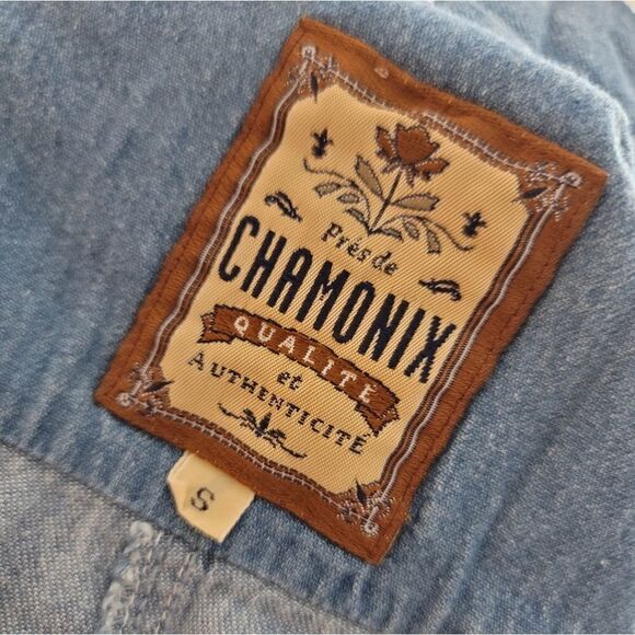 VINTAGE CHAMONIX Denim Button Down Top - Picture 5 of 6